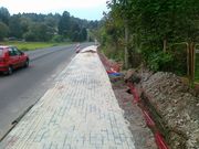 Výstavba chodníku v Chotěvicích, III. etapa